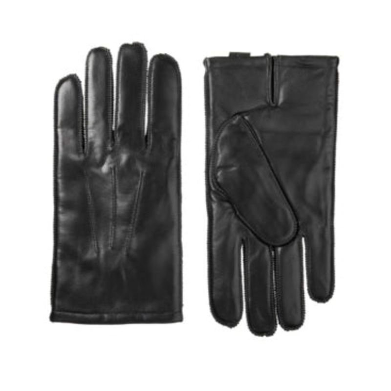 Isotoner Signature Mens Black Genuine Leather Gloves Large