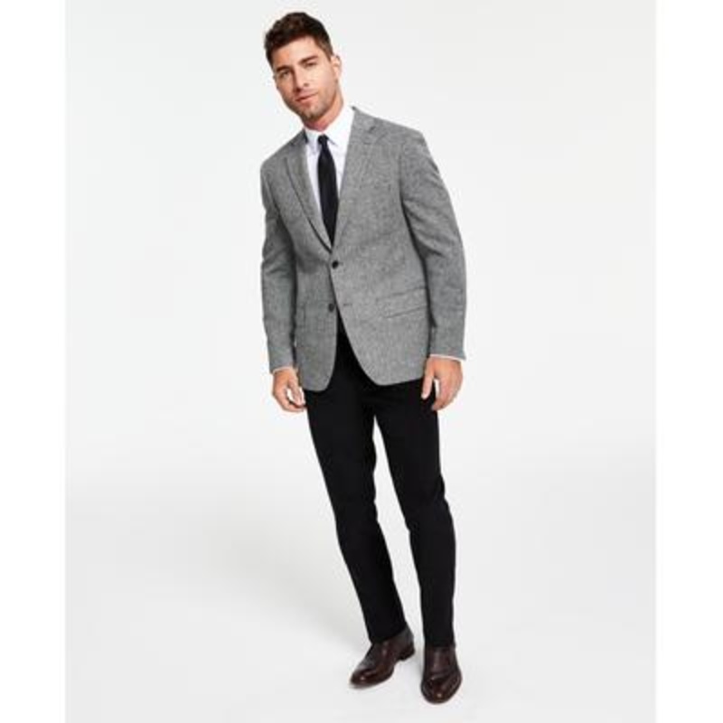Lauren Ralph Lauren Mens Classic Fit Wool Blazer  Black White 46R