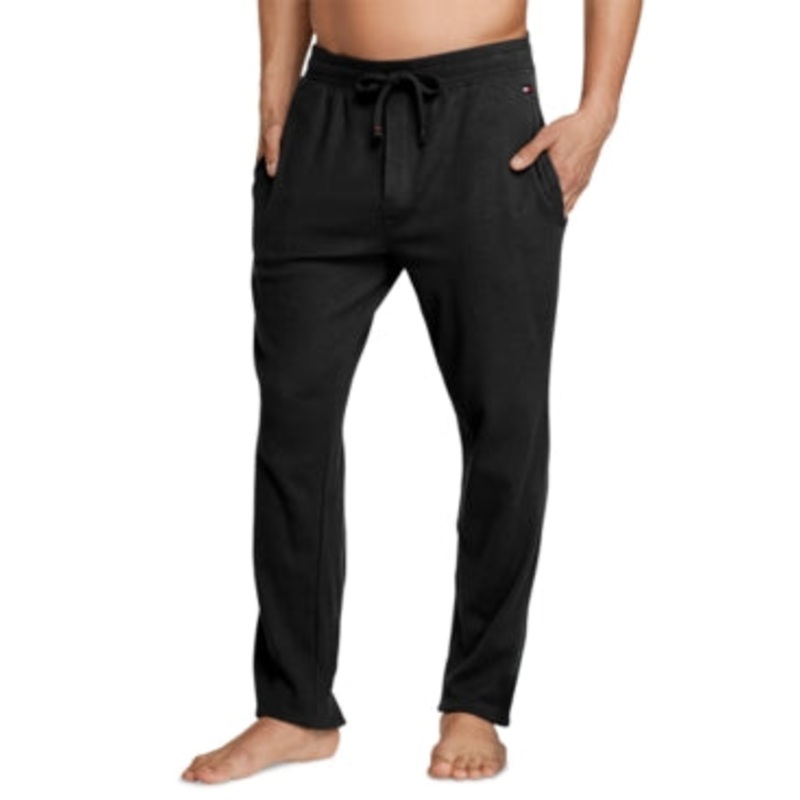 Tommy Hilfiger Men's Solid Thermal Pajama Pants Black XL
