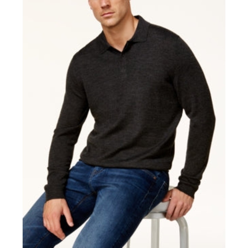 Club Room Men's Regular-Fit Sweater-Knit Ebony XL
