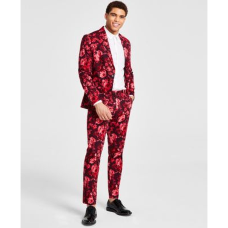 I.N.C. INTERNATIONAL CONCEPTS Men's Roscoe Slim-Fit Floral-Print Suit Jacket XS