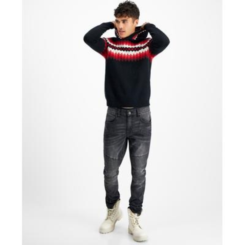 INC International Concepts Men's Wool Blend Hooded Sweater Inc Black Medium