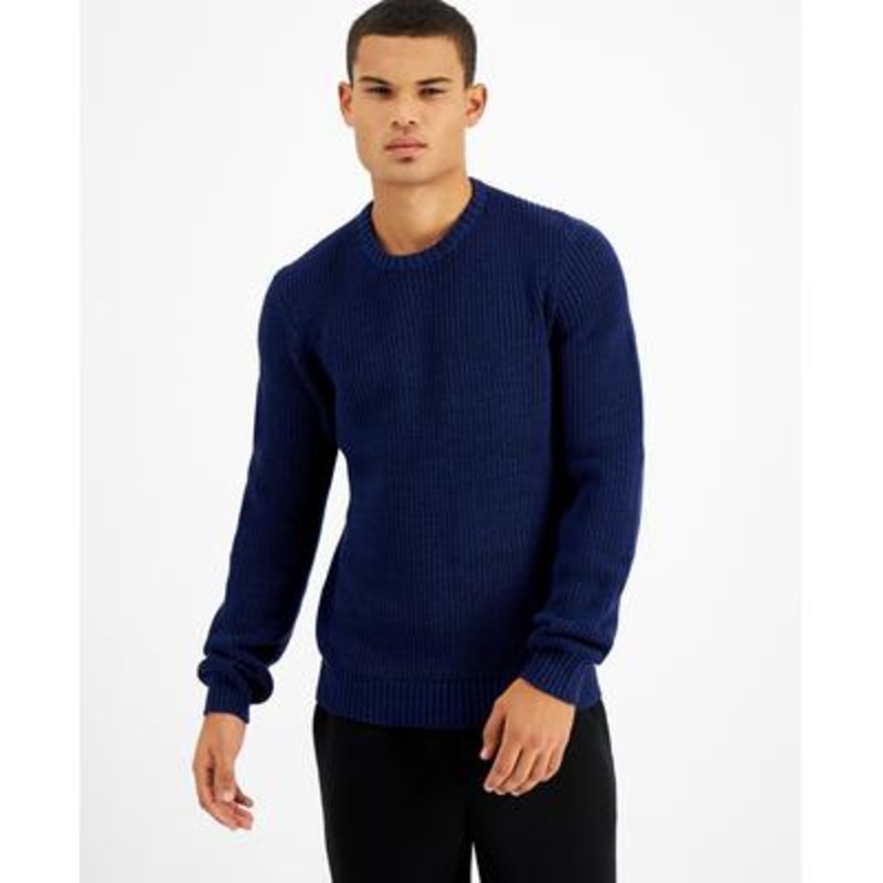 INC International Concepts Mens Page Sweater Navy Blue Large