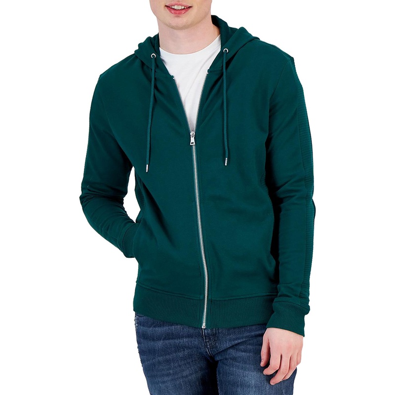 International Concepts Fortune Men's Dark Green Full Zip Hoodie Sweatshirt Small