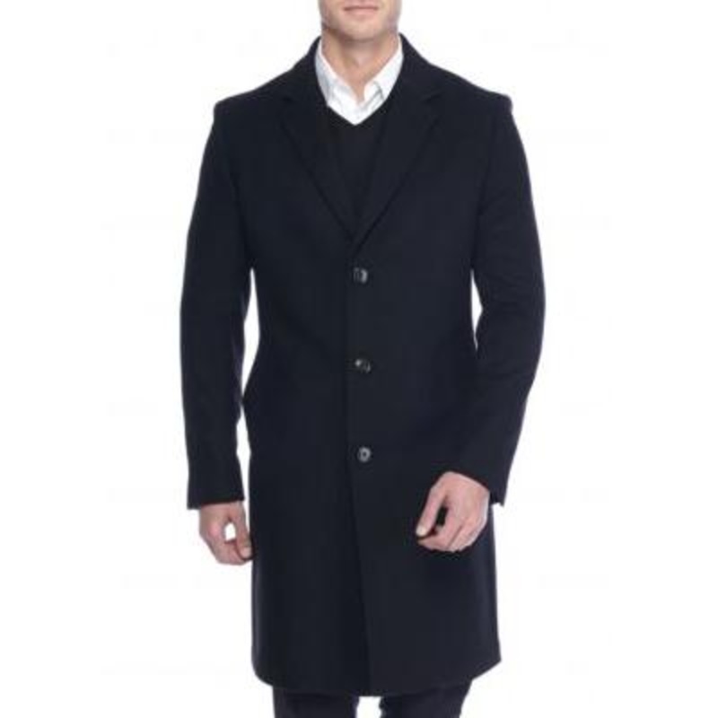 Lauren Ralph Lauren Men's Luther Classic-Fit Overcoat Coat Black 48R