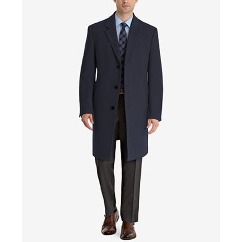 Lauren Ralph Lauren Mens Luther Luxury Blend Overcoat Coat Blue 40S