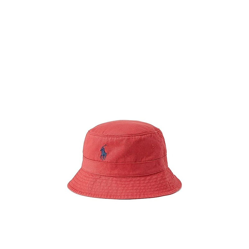 Polo Ralph Lauren Red Cotton Chino Bucket Hat Large XL