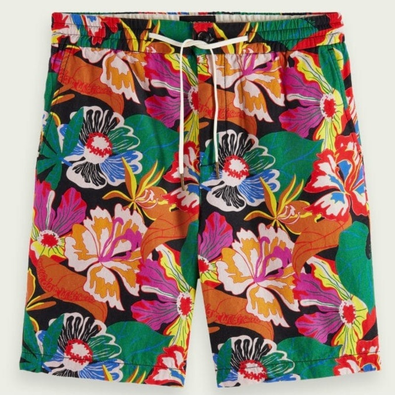 Scotch & Soda Mens Tropical Fave Organic Cotton Blend Shorts XXL 2XL Floral
