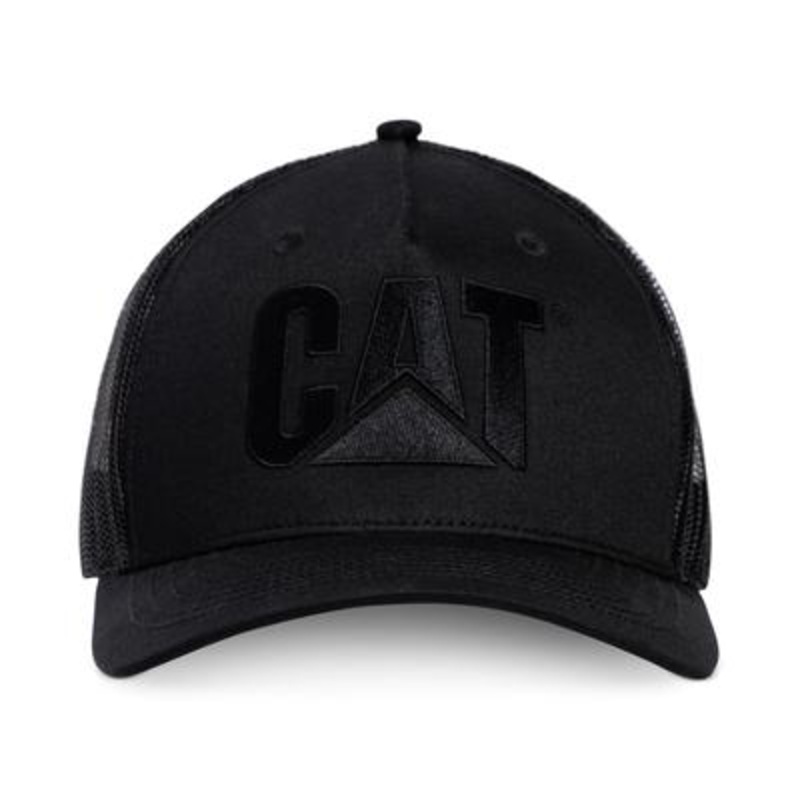 Caterpillar Mens CAT Trucker Baseball Hat Black One Size