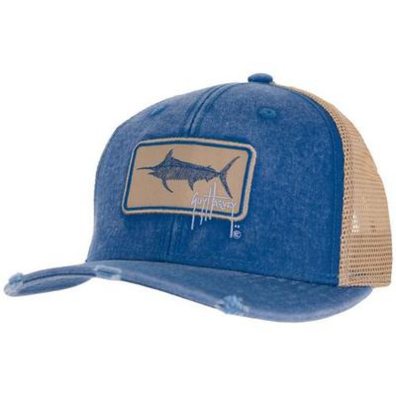 Guy Harvey Men's Billfish Snapback Trucker Cap Blue One Size