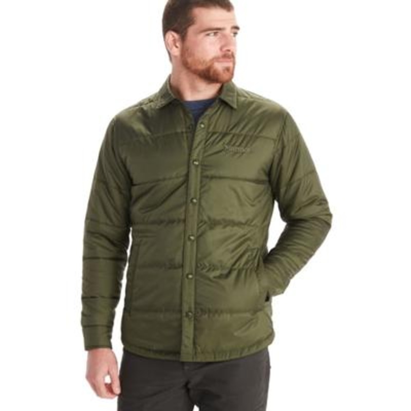 Marmot Mens Rye Button Front Jacket Green Medium