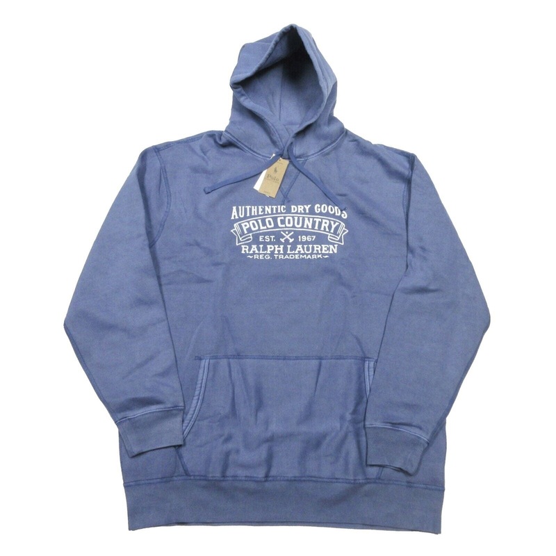 Polo Ralph Lauren Men's Big Tall Fleece Hoodie Sweatshirt Royal Blue 4XB
