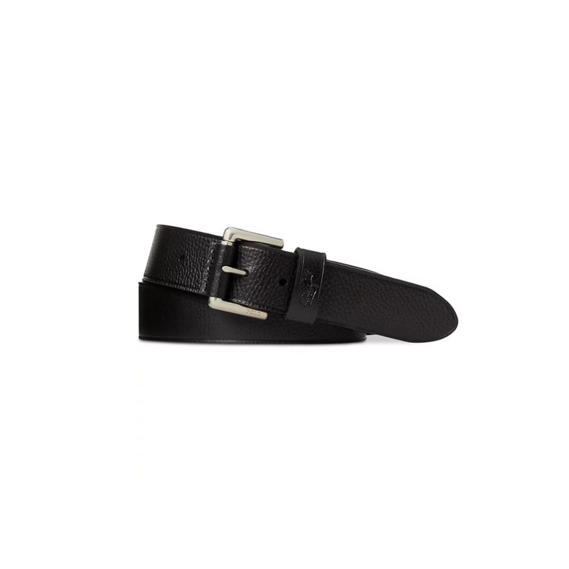 Polo Ralph Lauren Men's Signature Pony Leather Belt Black 32