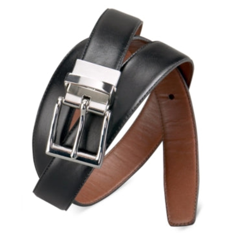 Polo Ralph Lauren Mens Reversible Polo Belt Black Brown 42