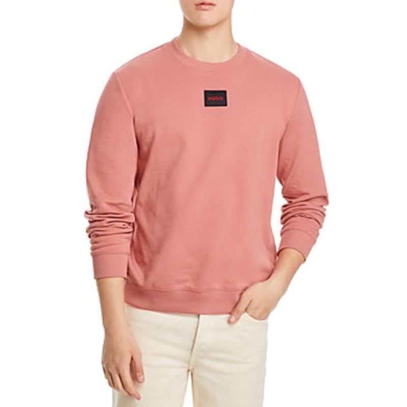 Hugo Mens Dirago Boss Long Sleeve Crewneck Sweatshirt Pink XL
