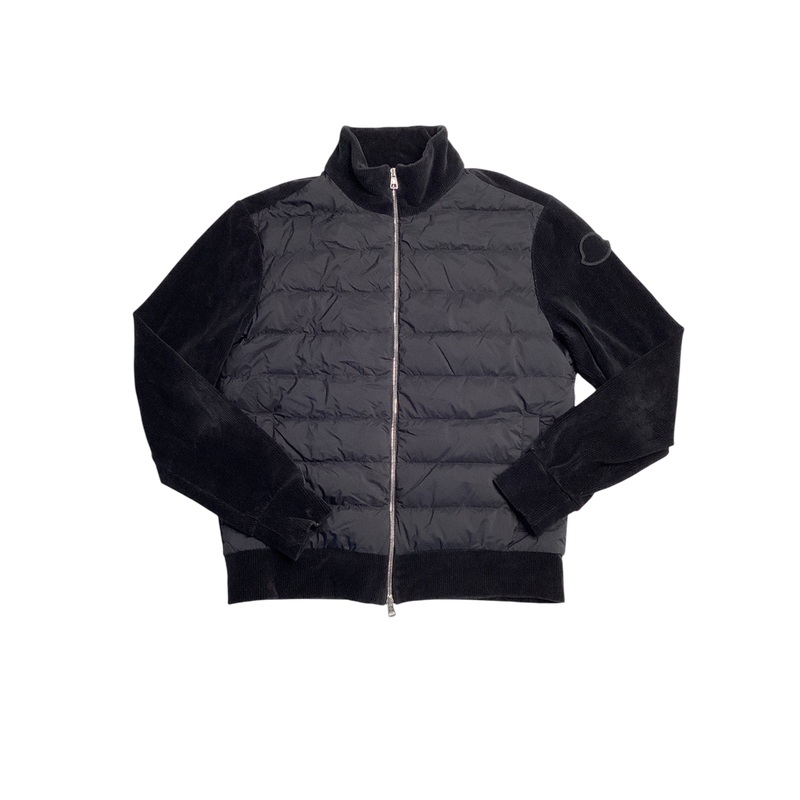 Moncler Men's Padded Zip Up Cardigan Jacket Coat Large Black