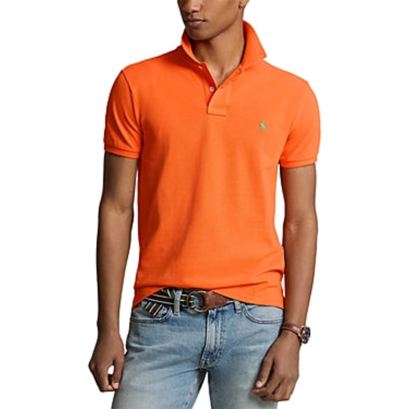 Polo Ralph Lauren Men's Classic Fit Mesh Short Sleeve Polo Shirt Orange XL