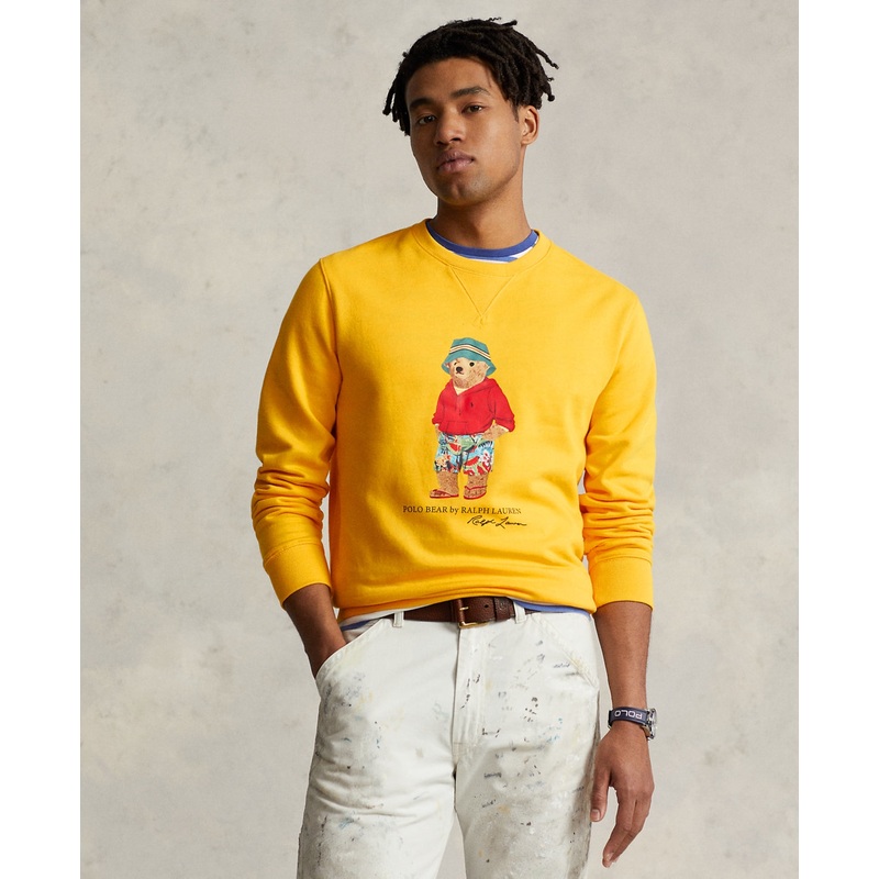 Polo Ralph Lauren Mens Polo Bear Fleece Sweatshirt Bear Yellow Large